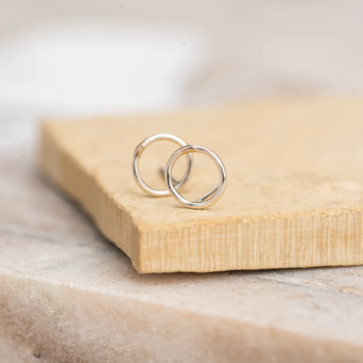 Grav Contour Circle Arany 14K Fülbevaló