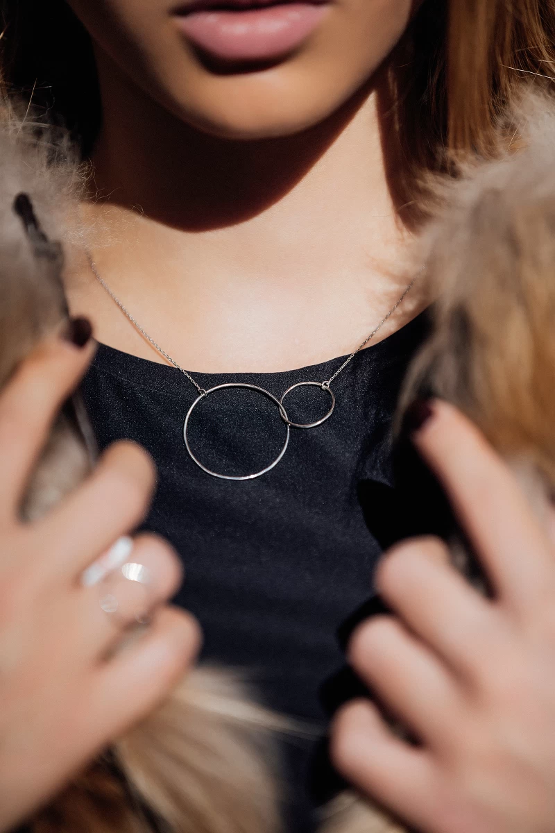 Grav Double Circle Ezüst 925 Nyaklánc
