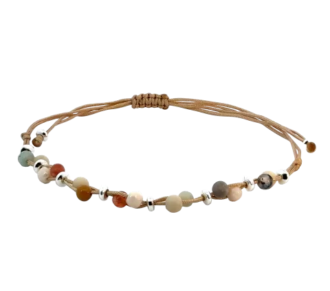 GRAV Macrame Earth Ezüst 925 Karkötő