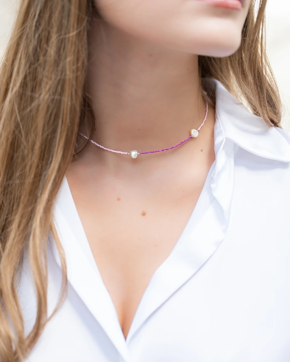 GRAV Pink Design Pearl Ezüst 925 Nyaklánc