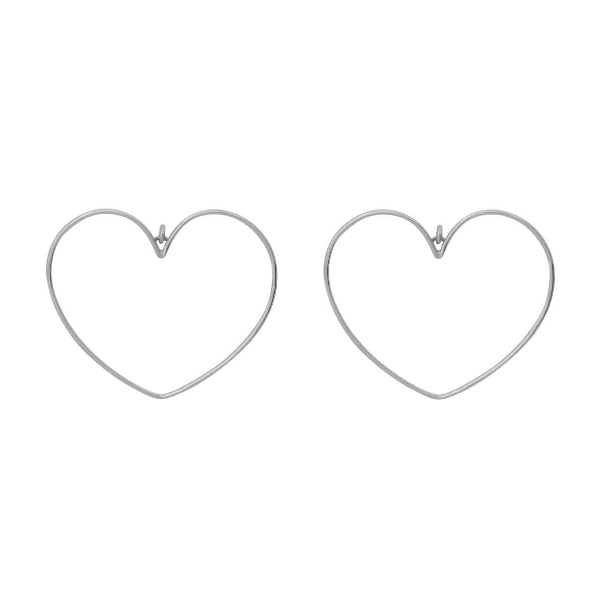 Nagy Szív Ezüst Fülbevaló