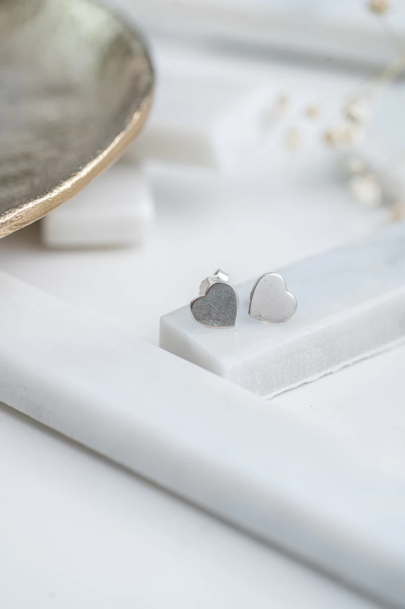 Szív Ezüst Fülbevaló