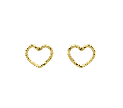 Grav Quintessa Heart Contour ARANY 14K Fülbevaló