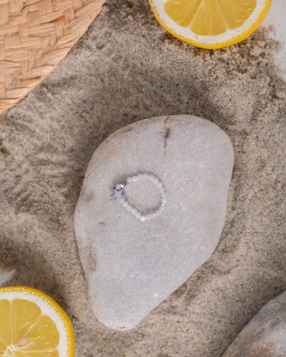 Holdkő Hematit Csillag Ásvány Gyűrű