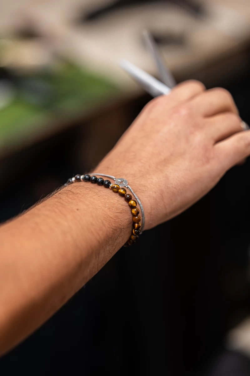 GRAV Tiger's Eye Men 2 Ezüst 925 Karkötő