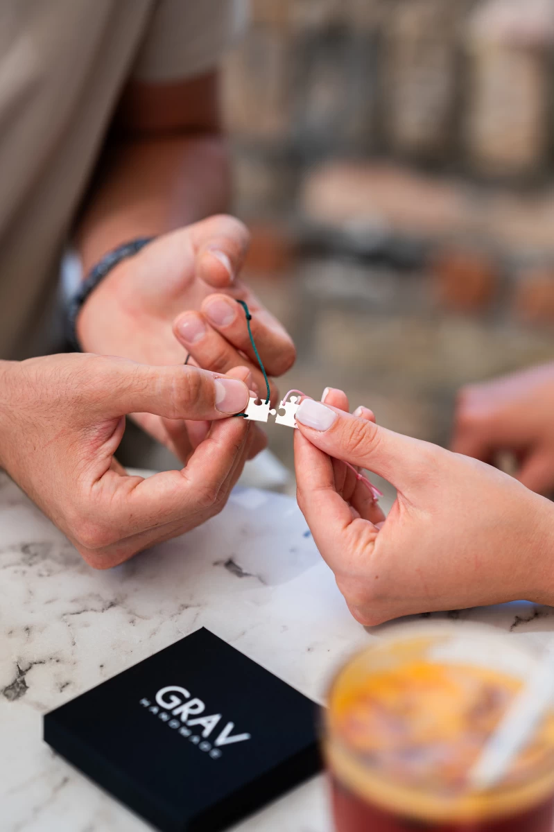 BFF Barátság Puzzle Arany Zsinór Karkötő