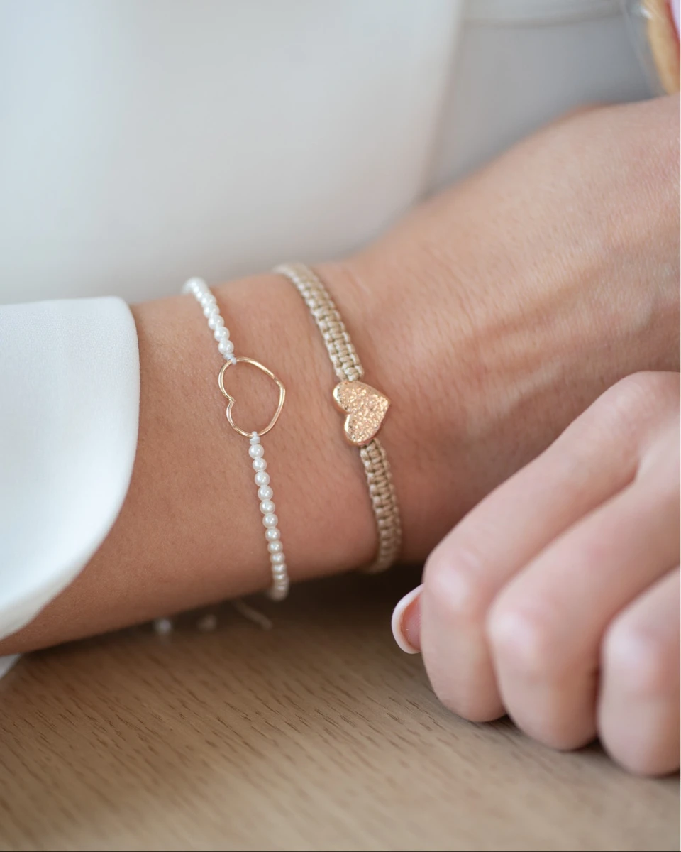 GRAV Macrame Heart Ezüst 925 Karkötő