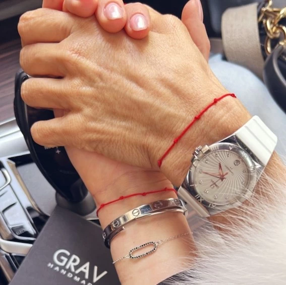 Grav Kabbala Piros Fonalas Karkötő