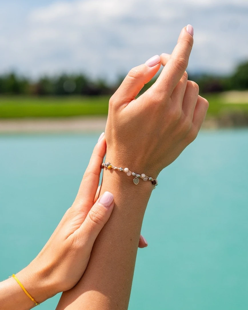 GRAV Macrame Earth Love Ezüst 925 Karkötő