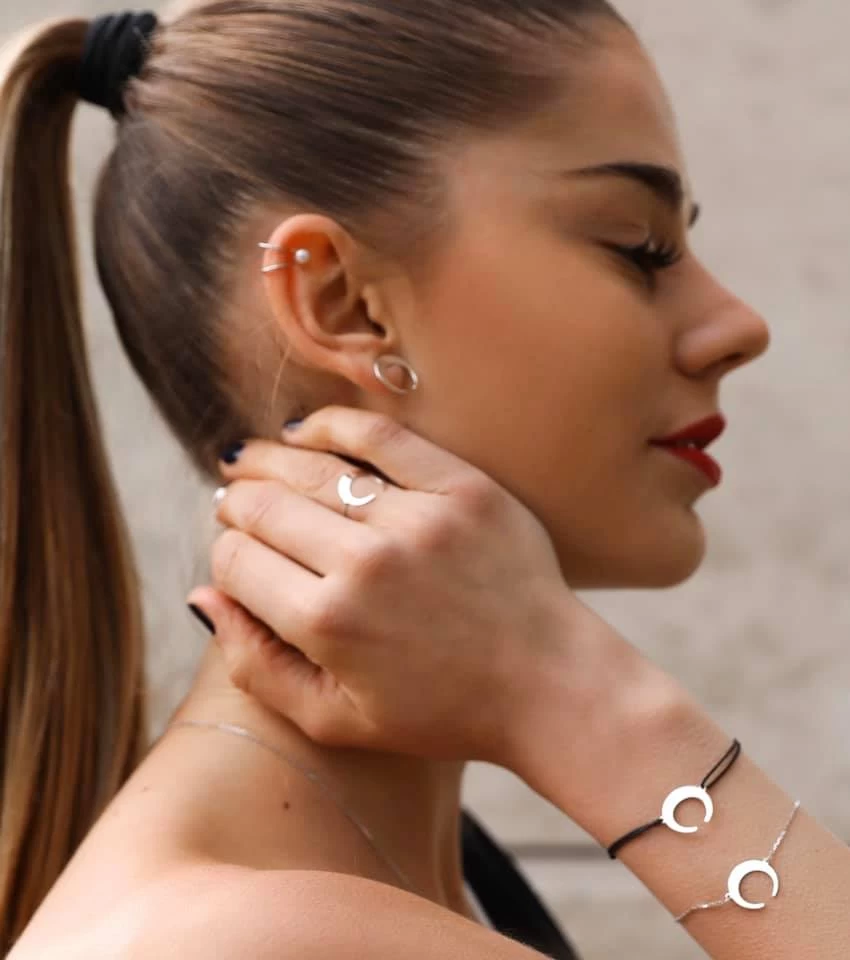 Grav Moon 925 Ezüst Fülbevaló