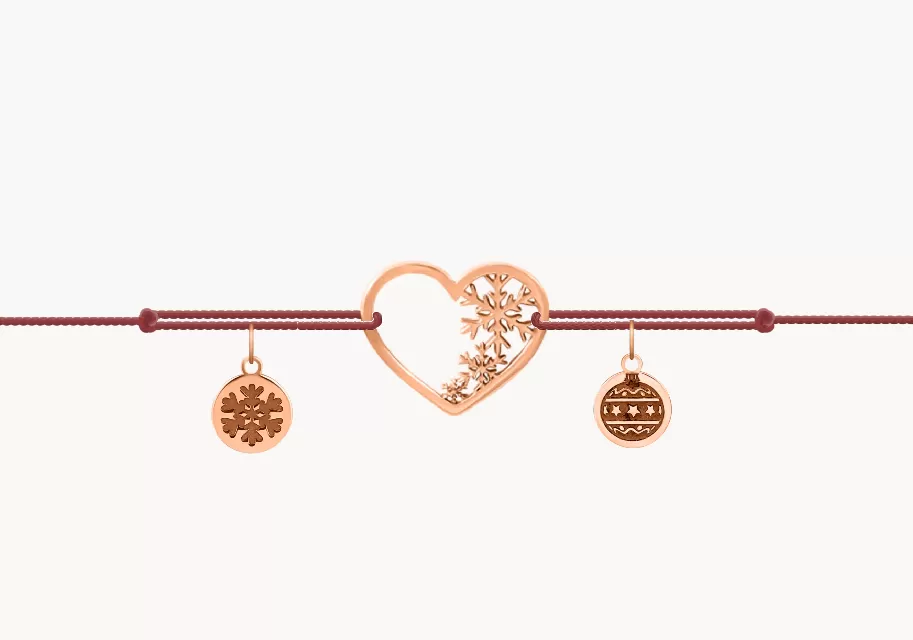 GRAV Karkötő Szívben tél Vörös Arany 14K